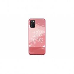 Husa personalizata tip carcasa HQPrint pentru Samsung Galaxy A03S, model You are Strong, multicolor, S1D1M0275