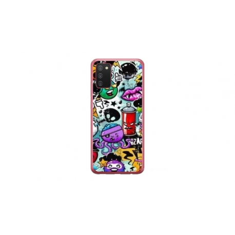 Husa personalizata tip carcasa HQPrint pentru Samsung Galaxy A03S, model Grafitti, multicolor, S1D1M0289