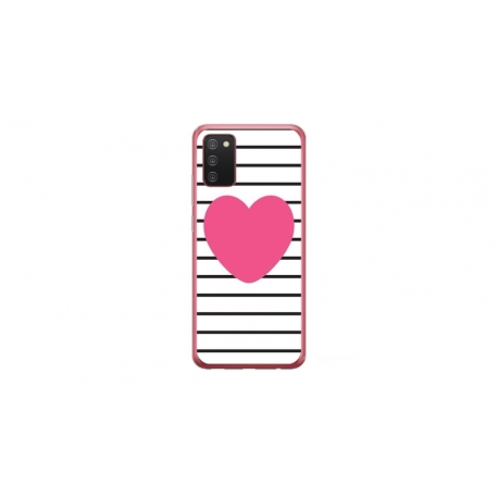 Husa personalizata tip carcasa HQPrint pentru Samsung Galaxy A03S, model Heart, multicolor, S1D1M0291