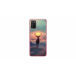 Husa personalizata tip carcasa HQPrint pentru Samsung Galaxy A03S, model Antlers, multicolor, S1D1M0303