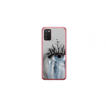 Husa personalizata tip carcasa HQPrint pentru Samsung Galaxy A03S, model Teary Eye, multicolor, S1D1M0307