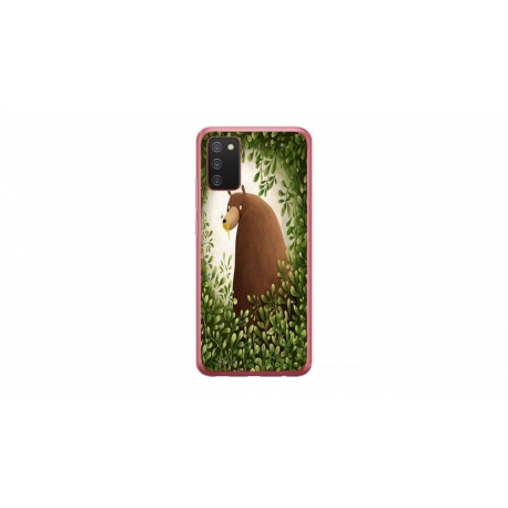 Husa personalizata tip carcasa HQPrint pentru Samsung Galaxy A03S, model Bear, multicolor, S1D1M0312