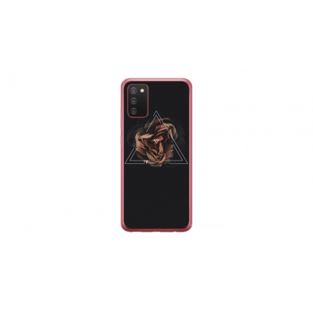 Husa personalizata tip carcasa HQPrint pentru Samsung Galaxy A03S, model Triangle Rose, multicolor, S1D1M0316