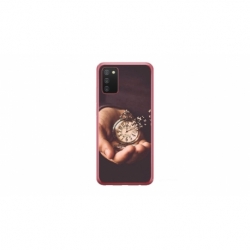 Husa personalizata tip carcasa HQPrint pentru Samsung Galaxy A03S, model Time Flies 1, multicolor, S1D1M0364