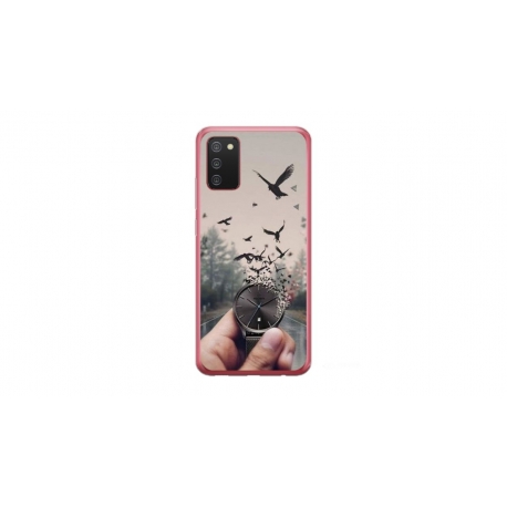 Husa personalizata tip carcasa HQPrint pentru Samsung Galaxy A03S, model Time Flies 2, multicolor, S1D1M0365