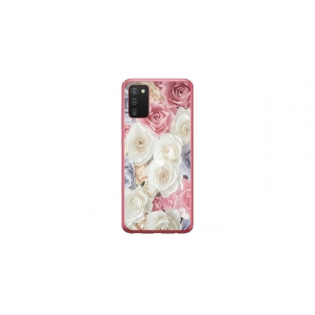 Husa personalizata tip carcasa HQPrint pentru Samsung Galaxy A03S, model Flowers 23, multicolor, S1D1M0385