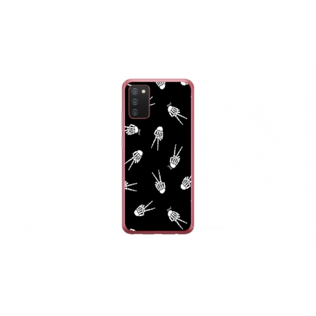 Husa personalizata tip carcasa HQPrint pentru Samsung Galaxy A03S, model OK Skelly, multicolor, S1D1M0388