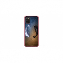Husa personalizata tip carcasa HQPrint pentru Samsung Galaxy A03S, model Ying and Yang Fish, multicolor, S1D1M0390