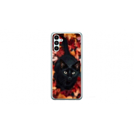 Husa personalizata tip carcasa HQPrint pentru Samsung Galaxy A04S, model Black Cat 3, multicolor, S1D1M0017