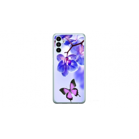 Husa personalizata tip carcasa HQPrint pentru Samsung Galaxy A04S, model Butterfly 2, multicolor, S1D1M0029