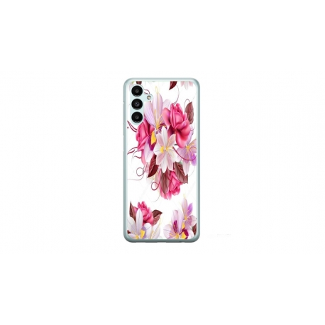 Husa personalizata tip carcasa HQPrint pentru Samsung Galaxy A04S, model Flowers 4, multicolor, S1D1M0040