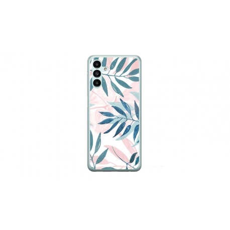 Husa personalizata tip carcasa HQPrint pentru Samsung Galaxy A04S, model Leaf Design 1, multicolor, S1D1M0044