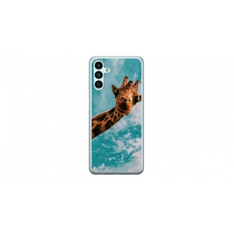 Husa personalizata tip carcasa HQPrint pentru Samsung Galaxy A04S, model Giraffe 2, multicolor, S1D1M0096