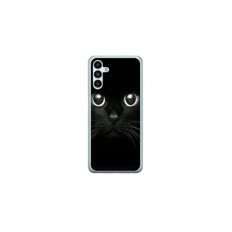 Husa personalizata tip carcasa HQPrint pentru Samsung Galaxy A05s, model Black Cat 1, multicolor, S1D1M0015