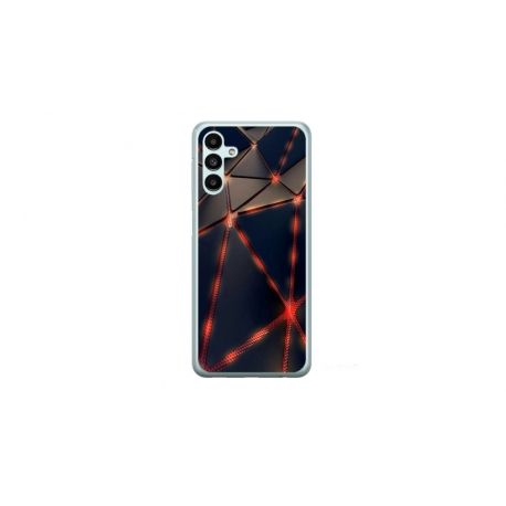 Husa personalizata tip carcasa HQPrint pentru Samsung Galaxy A04S, model Lava Triangles, multicolor, S1D1M0367