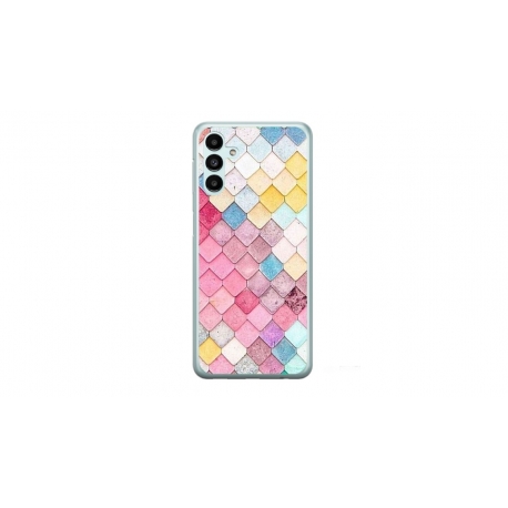 Husa personalizata tip carcasa HQPrint pentru Samsung Galaxy A05s, model Color Scales, multicolor, S1D1M0258