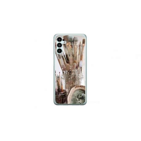 Husa personalizata tip carcasa HQPrint pentru Samsung Galaxy A05s, model Brush, multicolor, S1D1M0282
