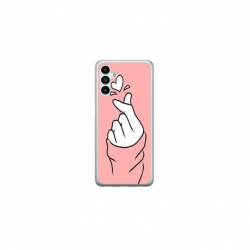 Husa personalizata tip carcasa HQPrint pentru Samsung Galaxy A05s, model Heart Snap, multicolor, S1D1M0285