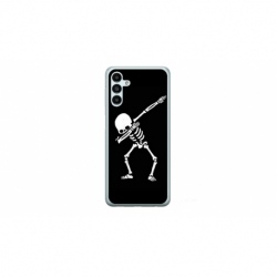 Husa personalizata tip carcasa HQPrint pentru Samsung Galaxy A14, model Dab Skeleton, multicolor, S1D1M0034