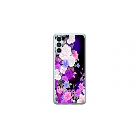 Husa personalizata tip carcasa HQPrint pentru Samsung Galaxy A14, model Flowers 3, multicolor, S1D1M0039