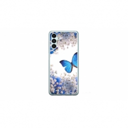 Husa personalizata tip carcasa HQPrint pentru Samsung Galaxy A14, model Butterfly 4, multicolor, S1D1M0041