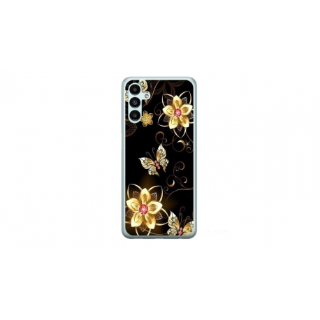 Husa personalizata tip carcasa HQPrint pentru Samsung Galaxy A14, model Butterfly 5, multicolor, S1D1M0042