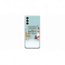 Husa personalizata tip carcasa HQPrint pentru Samsung Galaxy A14, model Happy Christmas and New Year, multicolor, S1D1M0047
