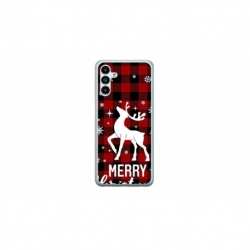 Husa personalizata tip carcasa HQPrint pentru Samsung Galaxy A14, model Merry Christmas Reindeer 2, multicolor, S1D1M0050