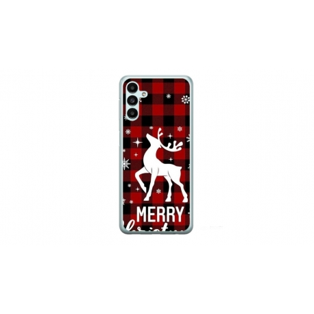Husa personalizata tip carcasa HQPrint pentru Samsung Galaxy A14, model Merry Christmas Reindeer 2, multicolor, S1D1M0050