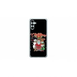 Husa personalizata tip carcasa HQPrint pentru Samsung Galaxy A14, model Covid Christmas, multicolor, S1D1M0054