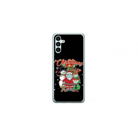 Husa personalizata tip carcasa HQPrint pentru Samsung Galaxy A14, model Covid Christmas, multicolor, S1D1M0054