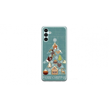 Husa personalizata tip carcasa HQPrint pentru Samsung Galaxy A14, model Merry Christmas 1, multicolor, S1D1M0056