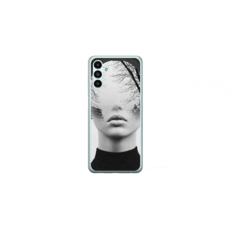 Husa personalizata tip carcasa HQPrint pentru Samsung Galaxy A14, model Abstract Lady, multicolor, S1D1M0066