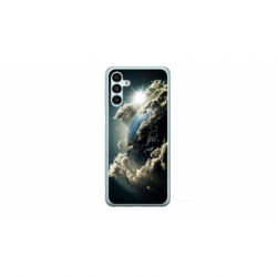 Husa personalizata tip carcasa HQPrint pentru Samsung Galaxy A14, model Cloudy Earth, multicolor, S1D1M0067