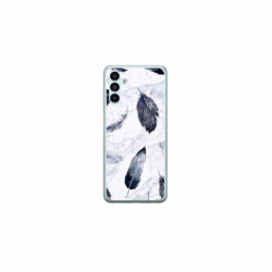 Husa personalizata tip carcasa HQPrint pentru Samsung Galaxy A14, model Leaf Design 2, multicolor, S1D1M0071