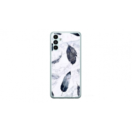 Husa personalizata tip carcasa HQPrint pentru Samsung Galaxy A14, model Leaf Design 2, multicolor, S1D1M0071
