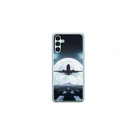 Husa personalizata tip carcasa HQPrint pentru Samsung Galaxy A14, model Moon Landing, multicolor, S1D1M0077