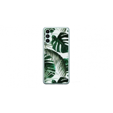 Husa personalizata tip carcasa HQPrint pentru Samsung Galaxy A14, model Leaf Design 3, multicolor, S1D1M0088