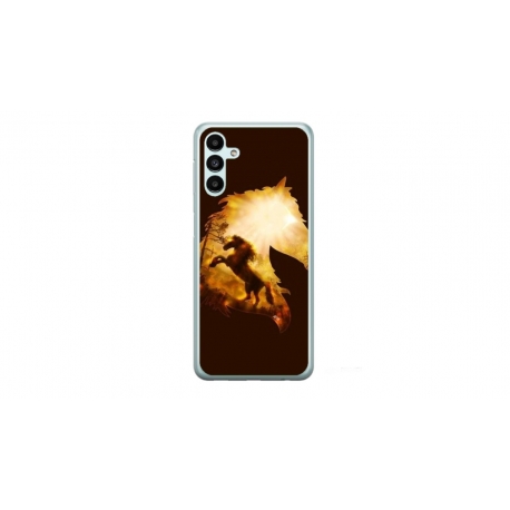 Husa personalizata tip carcasa HQPrint pentru Samsung Galaxy A14, model Horse 1, multicolor, S1D1M0098