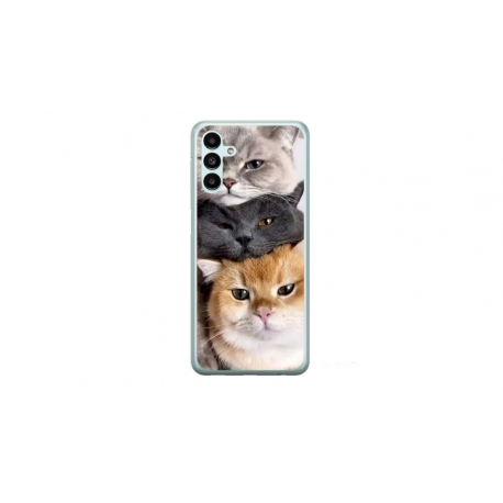 Husa personalizata tip carcasa HQPrint pentru Samsung Galaxy A14, model Cats, multicolor, S1D1M0116