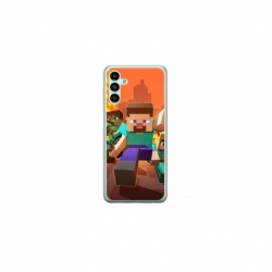 Husa personalizata tip carcasa HQPrint pentru Samsung Galaxy A14, model Minecraft 1, multicolor, S1D1M0125