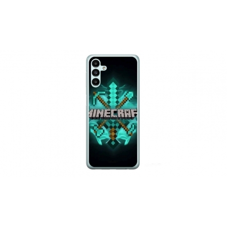 Husa personalizata tip carcasa HQPrint pentru Samsung Galaxy A14, model Minecraft 2, multicolor, S1D1M0126