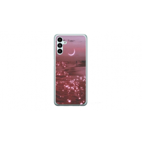 Husa personalizata tip carcasa HQPrint pentru Samsung Galaxy A14, model Pink Sky, multicolor, S1D1M0129