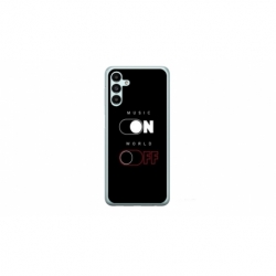 Husa personalizata tip carcasa HQPrint pentru Samsung Galaxy A14, model Phone On World Off, multicolor, S1D1M0131