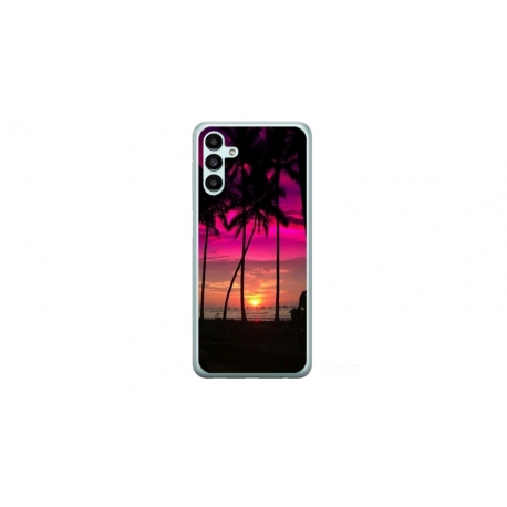 Husa personalizata tip carcasa HQPrint pentru Samsung Galaxy A14, model Beach View 1, multicolor, S1D1M0136