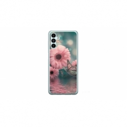Husa personalizata tip carcasa HQPrint pentru Samsung Galaxy A14, model Flowers 7, multicolor, S1D1M0140