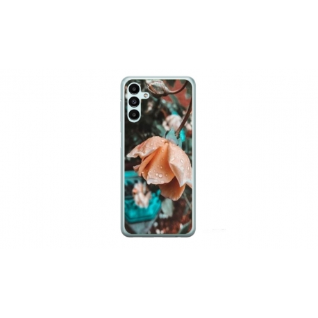 Husa personalizata tip carcasa HQPrint pentru Samsung Galaxy A14, model Flowers 10, multicolor, S1D1M0149