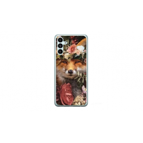 Husa personalizata tip carcasa HQPrint pentru Samsung Galaxy A14, model Fox, multicolor, S1D1M0213