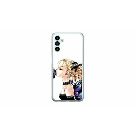 Husa personalizata tip carcasa HQPrint pentru Samsung Galaxy A14, model Butterfly Fairy, multicolor, S1D1M0294