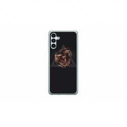 Husa personalizata tip carcasa HQPrint pentru Samsung Galaxy A14, model Triangle Rose, multicolor, S1D1M0316